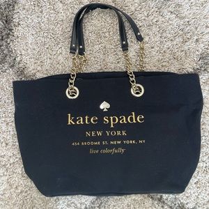 Like new! Kate Spade New York East Broadway Coal Tote Black with gold hardware